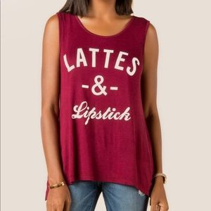 Lattes and Lipstick Graphic Tee Shirt